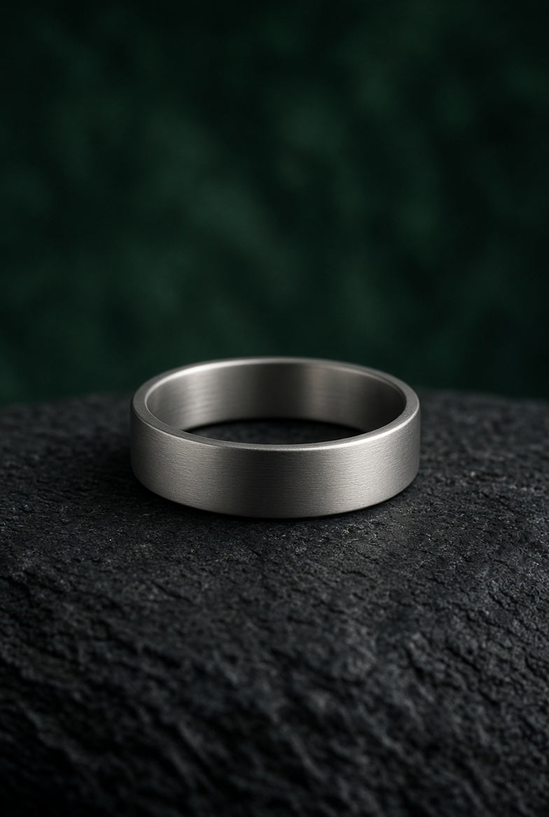 The Boreal Ring, brushed titanium