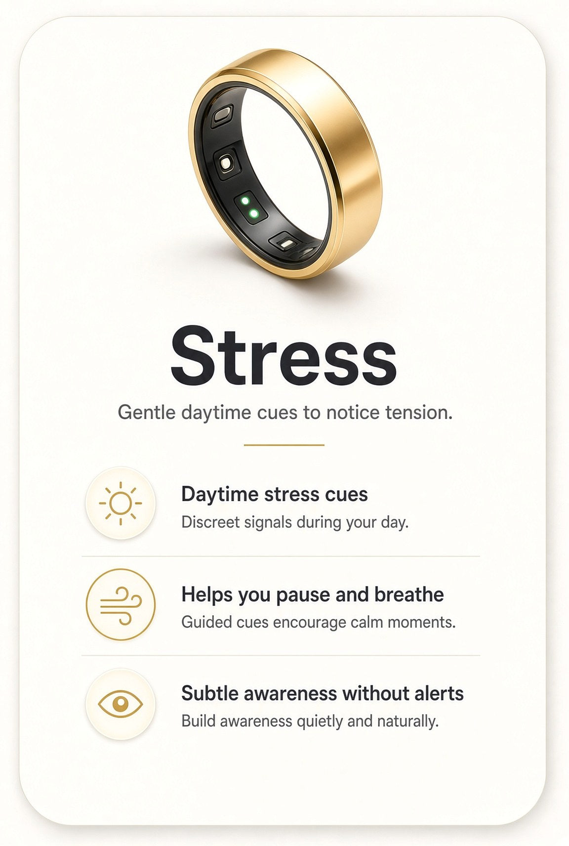 Stress: gentle daytime cues and a one-minute breathing reset. Tap for details.